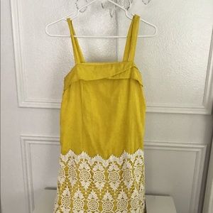 Anthropologie yellow floral dress🌸